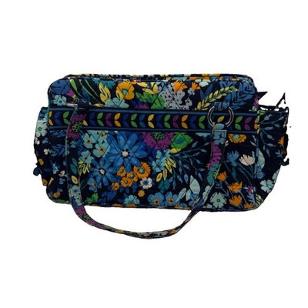 VERA BRADLEY Zip Tote Bag Shoulder Purse MIDNIGHT BLUES - 12” x 8” x 3”
